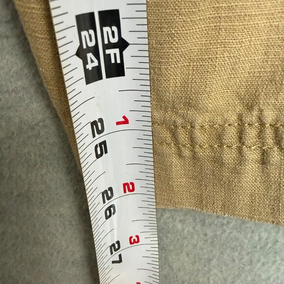 J Crew Denim M Tie Waist Seaside Pants Linen Blend Desert Sand Tan Beach Coastal - Picture 14 of 15